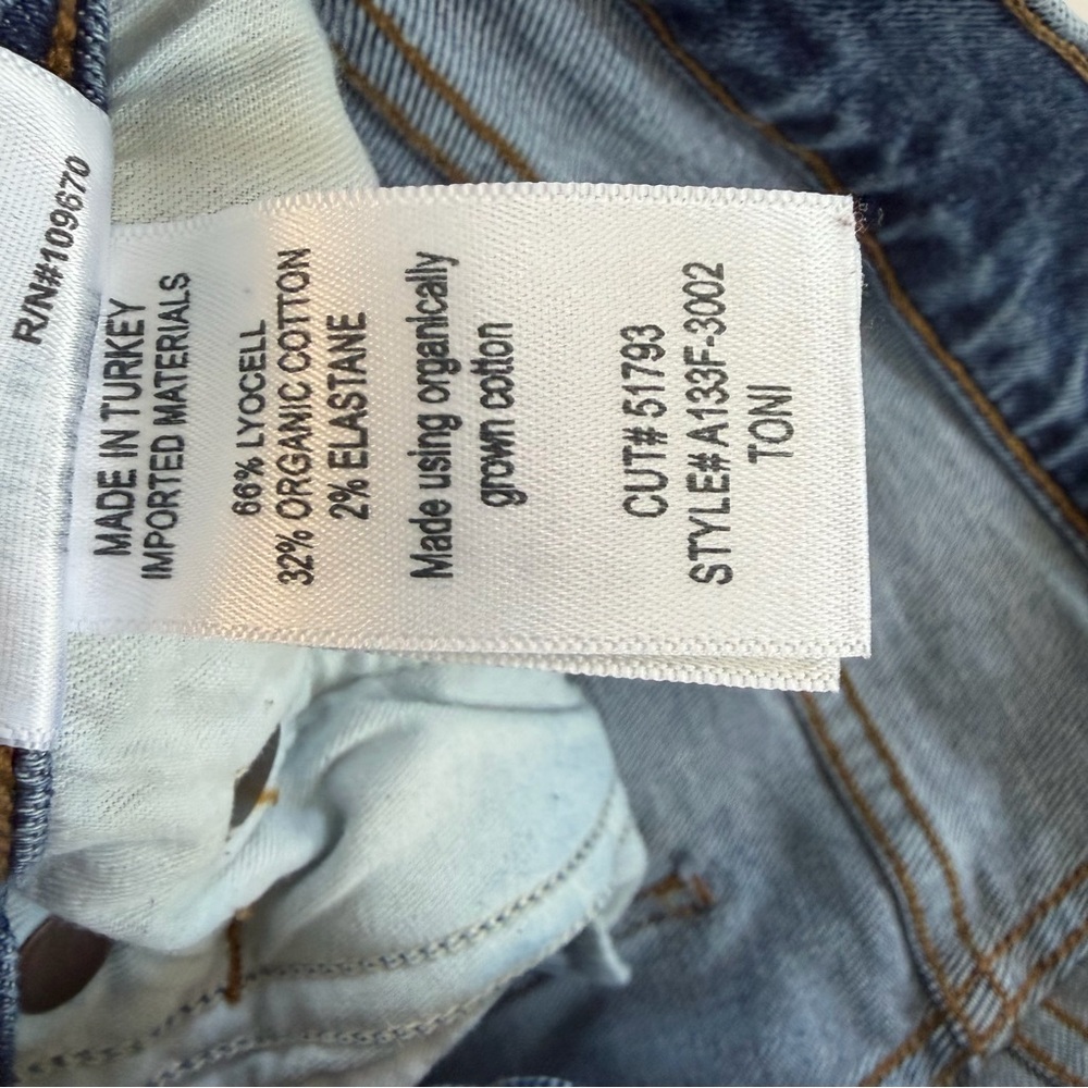 Agolde Jeans Womens 30 Toni Mid Rise Distressed Skinny Stretch Dark Wash - Picture 4 of 8